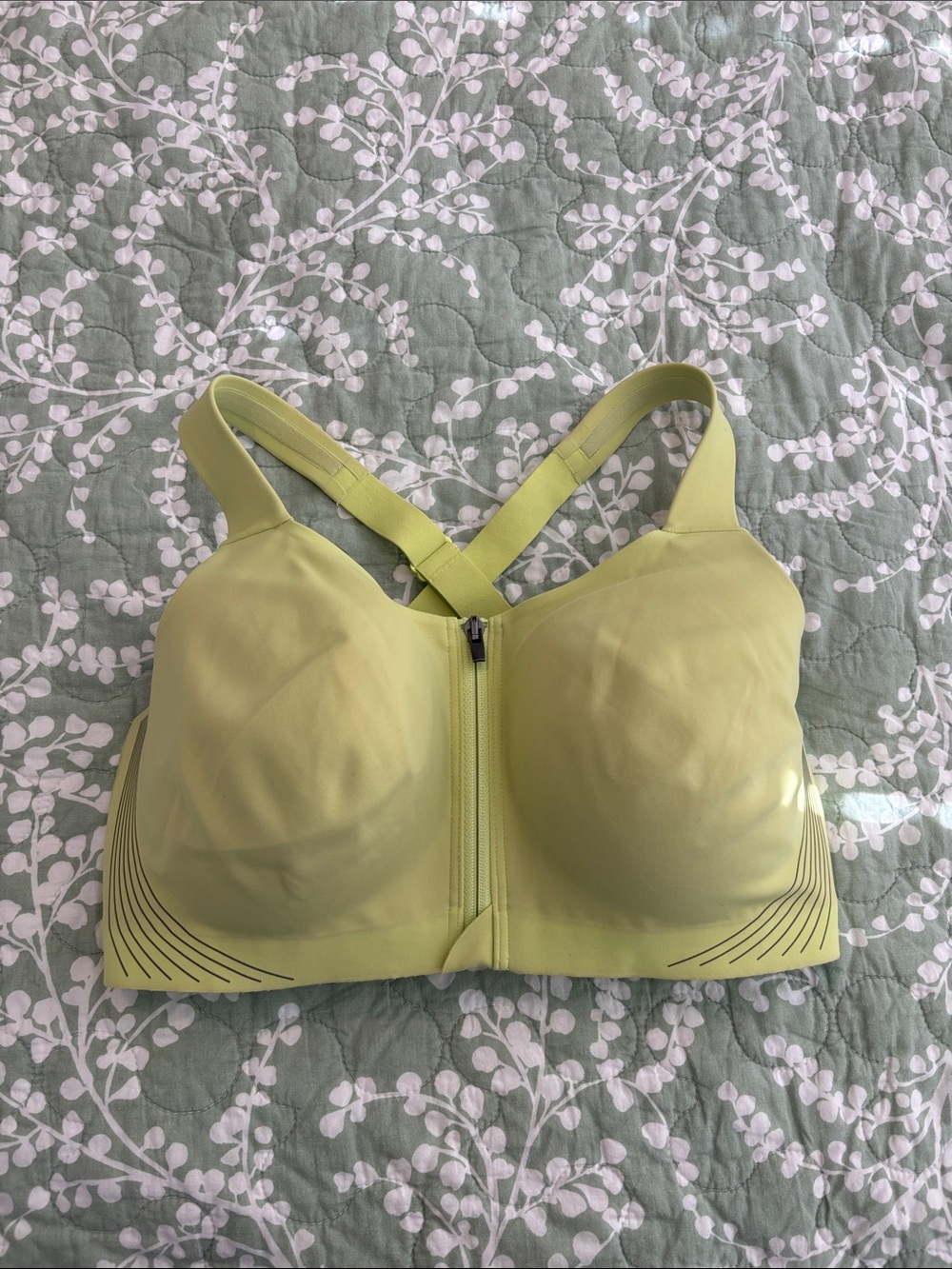 VSX Front-Zip Sports Bra - Lime Green